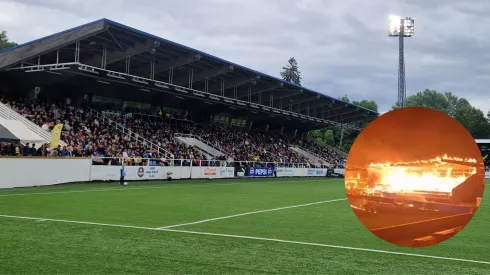 El FC Haka sufrió el incendio de su estadio tras bajar a segunda división.