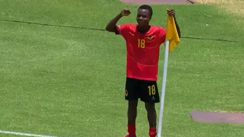 Eliseu inaugurou o marcador para Angola. Foto: Reprodução/CAF TV
