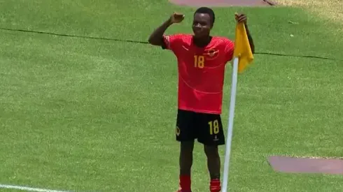 Eliseu em ação na Taça Cosafa Sub-17. Foto: Reprodução/CAF TV 
