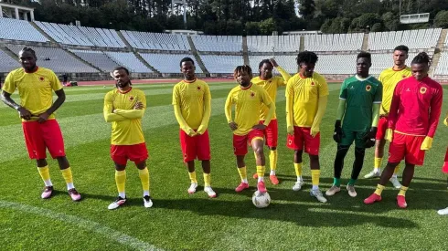 Seleção de Angola em preparação ao jogo com a Líbia. Foto: FAF
