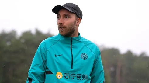 Christian Eriksen Attends FC Internazionale Training Session
