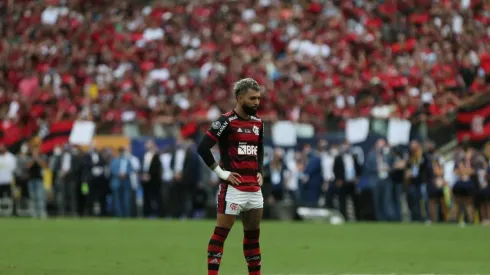 Gabigol na disputa de pênaltis
