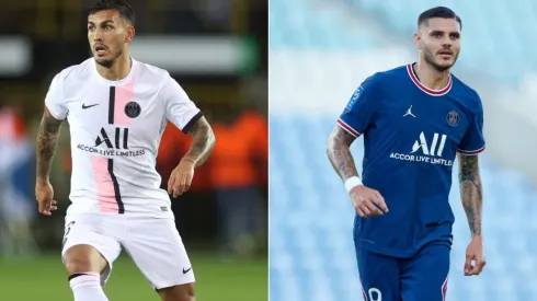 Lars Baron/Getty Images; Fran Santiago/Getty Images – Icardi e Paredes no PSG
