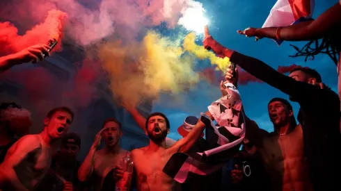 Fans Celebrate The Outcome Of The World Cup Final Between France And Croatia
