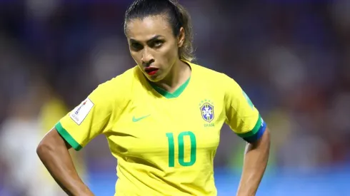 Marta, em campo pela seleção brasileira (Foto: Getty Images)
