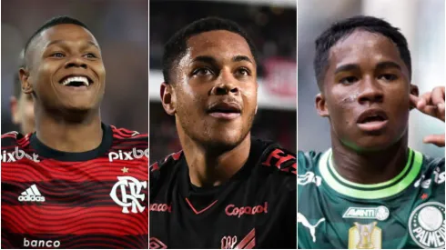 Foto: Getty Images – Matheus França, Vitor Roque e Endrick
