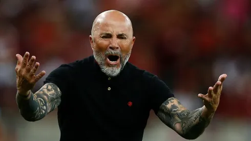 Sampaoli voltou a justificar condição física como causa do tropeço do Flamengo (Photo by Wagner Meier/Getty Images)
