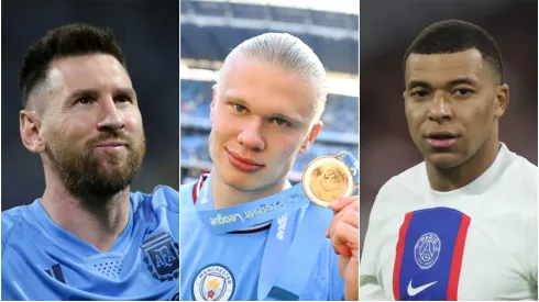 Getty Images – Messi, Haaland e Mbappe
