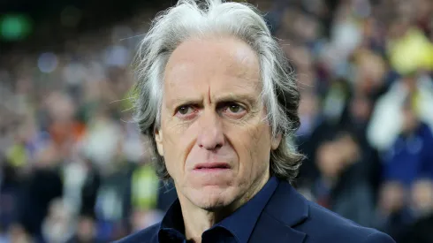 ISTANBUL, TURKEY – MARCH 16: Jorge Jesus, Head Coach of Fenerbahce, looks on prior to the UEFA Europa League round of 16 leg two match between Fenerbahce and Sevilla FC at Ulker Sukru Saracoglu Stadium on March 16, 2023 in Istanbul, Turkey. (Photo by Ahmad Mora/Getty Images)
