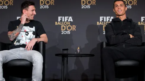 Cristiano Ronaldo e Messi. (Photo by Philipp Schmidli/Getty Images)
