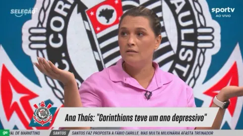 Ana Thaís Matos solta informação sobre o Corinthians. Foto: Reprodução SporTV
