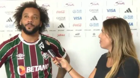 Fala de Marcelo vira chacota na web (Foto: Reprodução/Caze TV)
