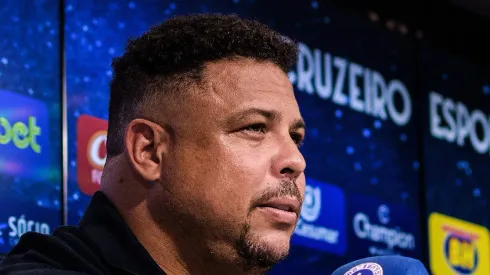 Ronaldo durante entrevista pelo Cruzeiro. Foto: Flickr Oficial Cruzeiro EC/Gustavo Aleixo
