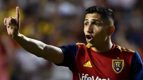  Jefferson Savarino #7 of Real Salt Lake   (Photo by Alex Goodlett/Getty Images)
