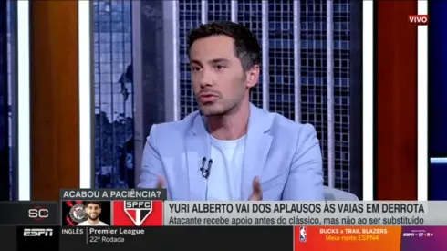 Bruno Vicari dá sugestão ao Palmeiras. Foto: Reprodução ESPN/YouTube
