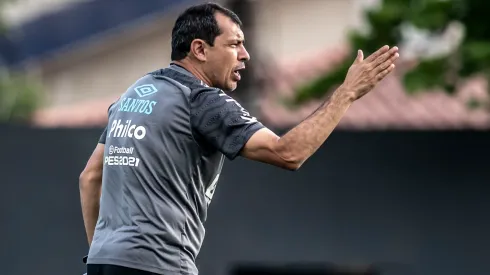 Carille abriu o jogo em coletiva (Foto: Ivan Storti/Santos FC/Divulgação)
