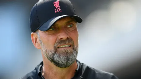 LONDON, ENGLAND – AUGUST 06: Liverpool manager Jurgen Klopp looks on ahead of the Premier League match between Fulham FC and Liverpool FC at Craven Cottage on August 06, 2022 in London, England. (Photo by Mike Hewitt/Getty Images)
