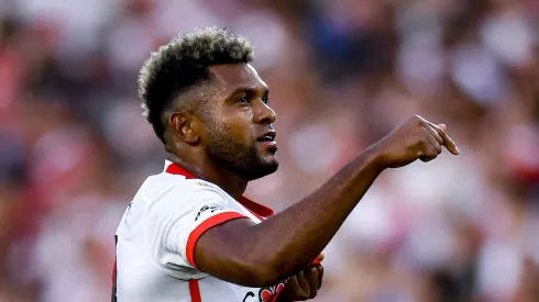 Miguel Borja em ação no River Plate. Foto: Marcelo Endelli/Getty Images
