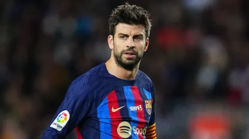 Gerard Pique of FC Barcelona  (Photo by Alex Caparros/Getty Images)
