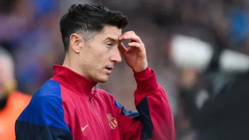 Lewandowski  está suspenso na La Liga (Foto: David Ramos/Getty Images)
