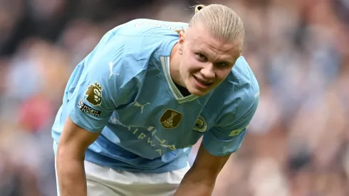 Erling Haaland of Manchester City  (Photo by Michael Regan/Getty Images)
