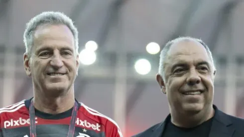 Landim e Braz lado a lado no Flamengo. Foto: Jorge Rodrigues/AGIF
