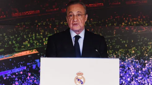 MADRID, SPAIN – MARCH 11: Florentino Perez, President of Real Madrid, at the announcement of Zinedine Zidane as new Real Madrid head coach at Estadio Santiago Bernabeu on March 11, 2019 in Madrid, Spain. Zinedine Zidane returns as Real Madrid manager just 10 months after leaving the Spanish club. (Photo by Denis Doyle/Getty Images)
