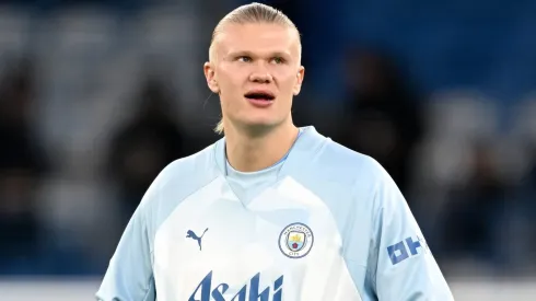 Erling Haaland of Manchester City  (Photo by Michael Regan/Getty Images)
