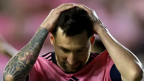 Lionel Messi é xingado antes de Inter Miami x Monterrey. Foto: Brennan Asplen/Getty Images
