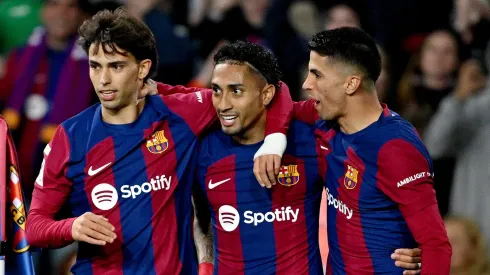 Jogadores do Barcelona. (Photo by David Ramos/Getty Images)
