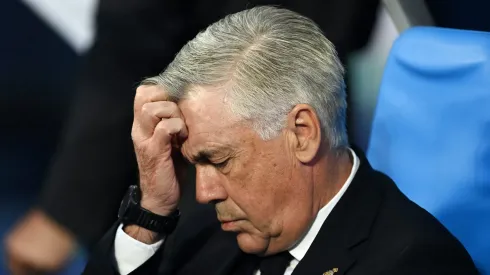 Carlo Ancelotti deve ter desfalque de titular no Real Madrid. (Photo by David Ramos/Getty Images)
