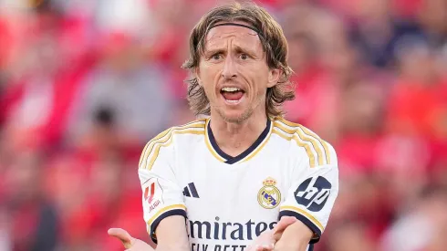 Luka Modric of Real Madrid . (Photo by Aitor Alcalde/Getty Images)
