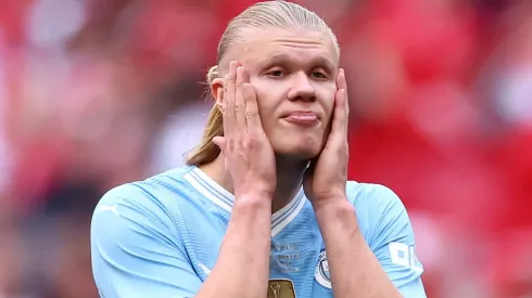 Erling Haaland of Manchester City. (Photo by Alex Pantling/Getty Images )
