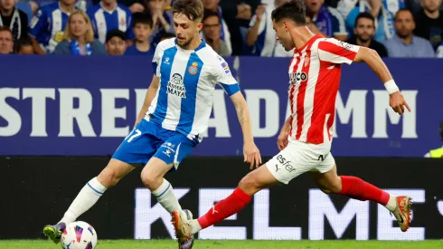 Jofre Carreras, do Espanyol, durante eliminatória contra o Gijón (Foto: Divulgação/RCDEspanyol/Twitter)
