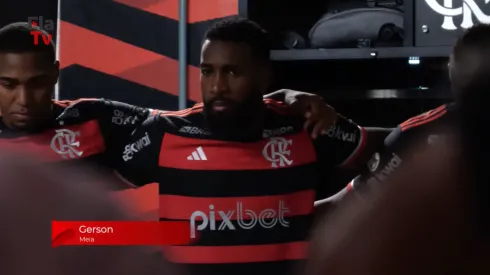 Gerson mandou ver em recado no Flamengo (Foto: Reprodução/FLA TV/YouTube)
