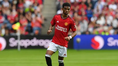 Amad Diallo, atacante do Manchester United. (Photo by Mark Runnacles/Getty Images)
