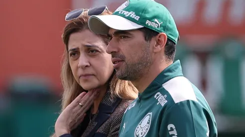 Leila Pereira e Abel Ferreira: jogador do Palmeiras está valorizado no mercado (Foto: Cesar Greco/Palmeiras/Divulgação)
