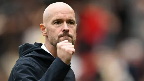 ERIK TEN HAG, TREINADOR DO MANCHESTER UNITED (Photo by Michael Regan/Getty Images)
