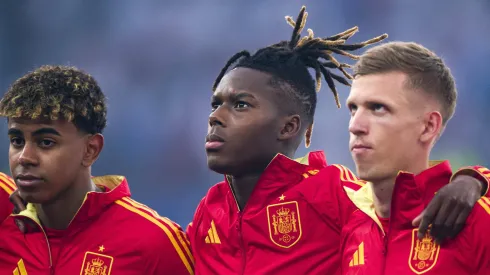 Trio da Espanha na final da Eurocopa. Foto: SPP Eurasia Images / SPP 
