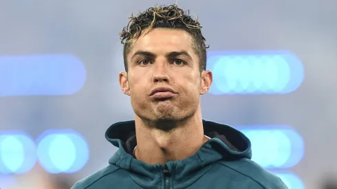 Cristiano Ronaldo com a camisa do Real Madrid. 
