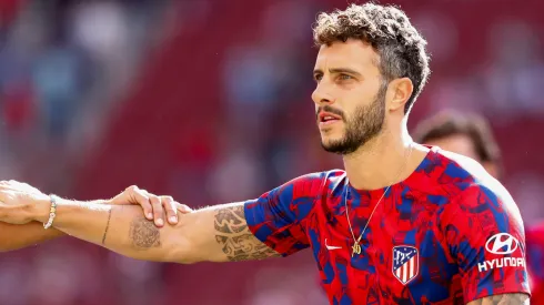 Mario Hermoso em pré-jogo pelo Atletico de Madrid 
