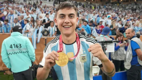 Dybala durante a Copa do Mundo 2020, vencida pela Argentina. 
