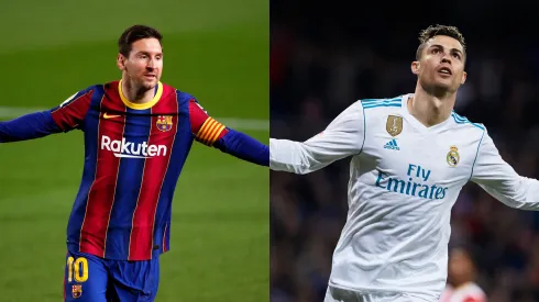 Messi . (Photo by Eric Alonso/Getty Images) e Cristiano Ronaldo  (Photo by Gonzalo Arroyo Moreno/Getty Images)
