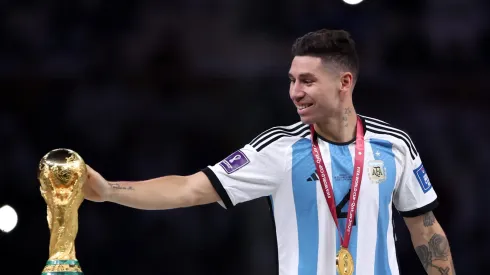 Montiel é campeão da Copa do Mundo. Foto: Clive Brunskill/Getty Images
