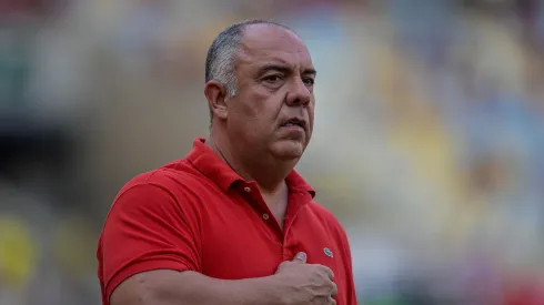 Marcos Braz dirigente do Flamengo antes da partida contra o Atlético-GO 
