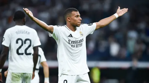 Kylian Mbappé em partida pelo Real Madrid
