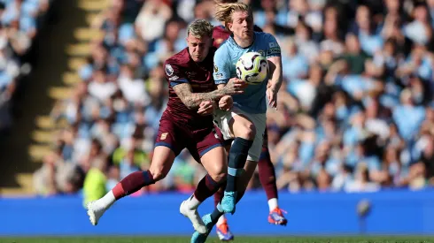 De Bruyne em ação pelo Manchester City, na Premier League (Foto: Matt McNulty/Getty Images)
