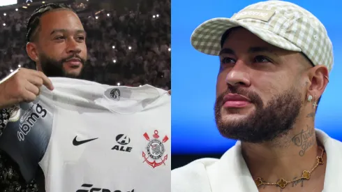 Depay chamou Neymar para o futebol brasileiro (Fotos: José Manoel Idalgo/Agência Corinthians/Divulgação e Yasser Bakhsh/Getty Images)
