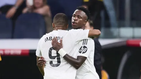 Vini Jr e Mbappé no Real Madrid.
