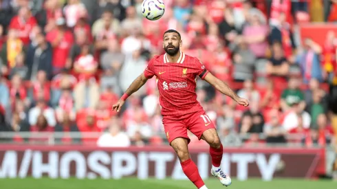 Salah em ação pelo Liverpool contra o Nottingham Forest (Foto: Carl Recine/Getty Images)
